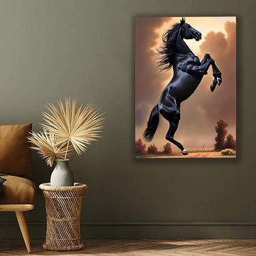 Black Horse Standing Up - VD025