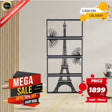 4 Panells Eiffel Tower -Wall Art Designs