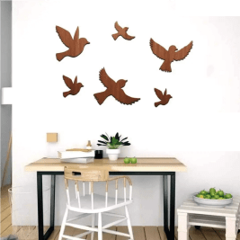 Sparrow 3D Flying Wooden Birds